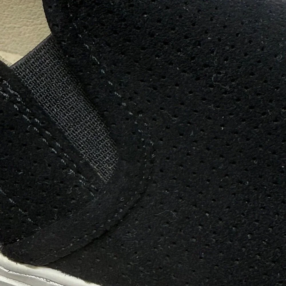 Skechers Womens Fit Air Black Slip On Shoes Memory Foam Sz‎ 9 Perforated 49759
